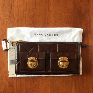 Marc Jacobs | Chocolate Patchwork Zip Clutch